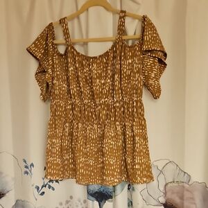 Maurices Tan and Brown Blouse